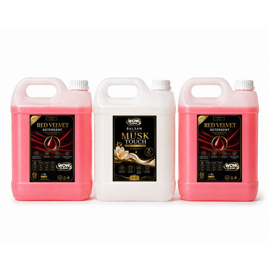 Pachet 2x Detergent Universal Red Velvet + 1x Balsam de rufe Musk Touch