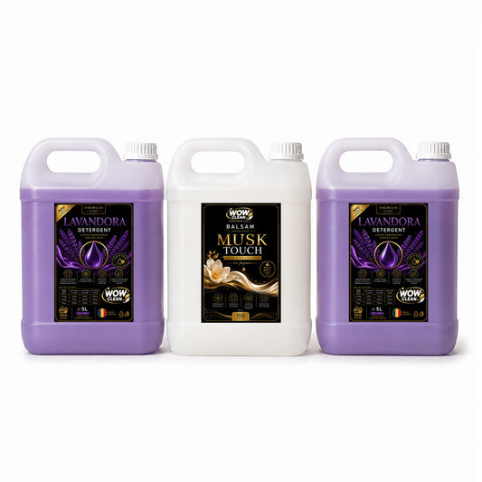 Pachet 2x Detergent Universal Lavandora + 1x Balsam de rufe Musk Touch